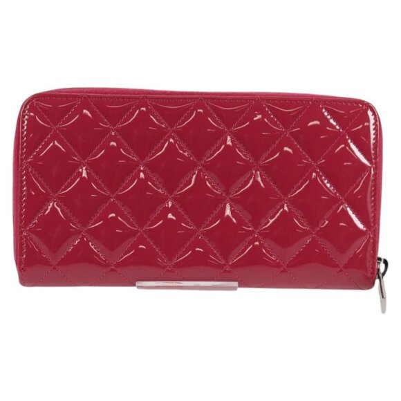 CHANEL Matelasse Brilliant Long Wallet Enamel Pink Silver CC - Picture 3 of 16